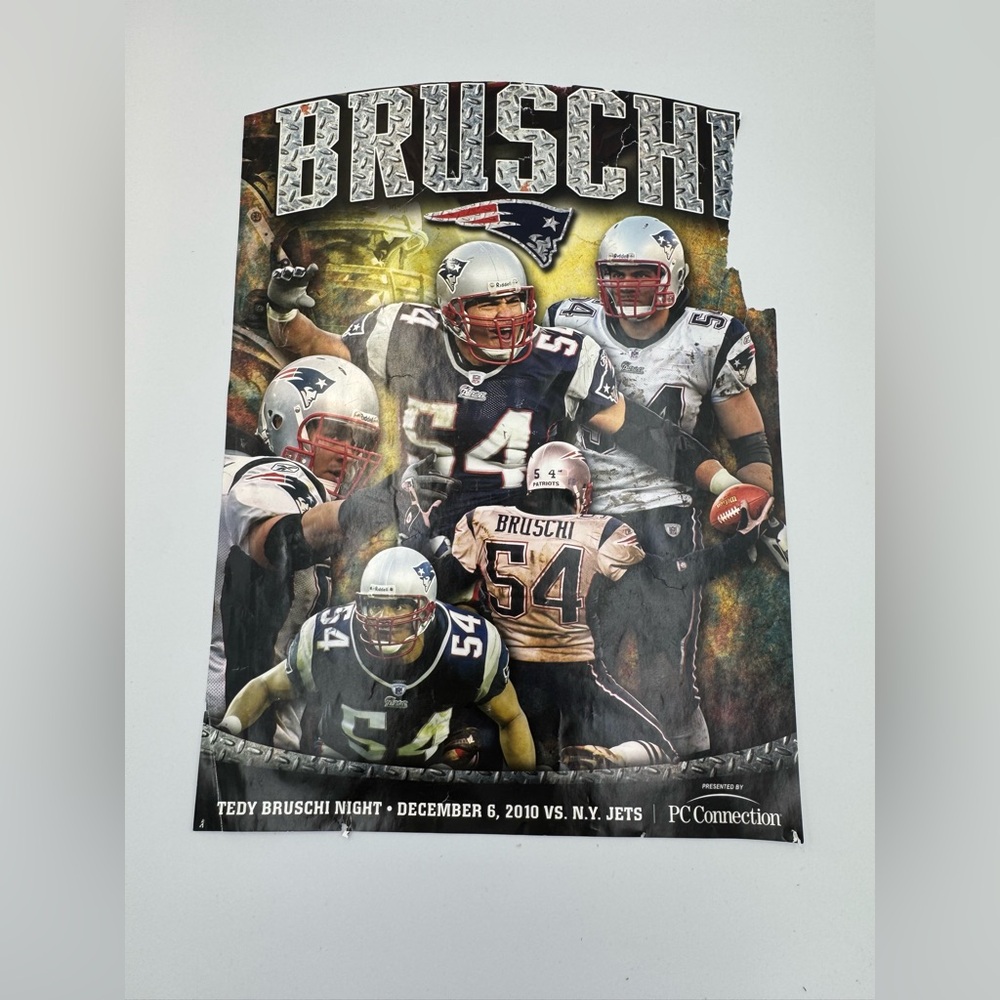 New England‎ Patriots Tedy Bruschi Poster 2010 Jets Night 11x15